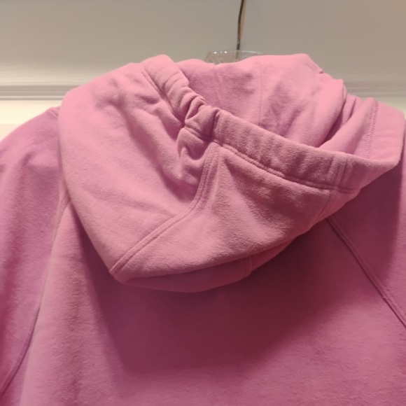 Calvin Klein Cropped Pink Purple Hoodie Sweatshirt Chic Classic Stylish Size L - Picture 5 of 7